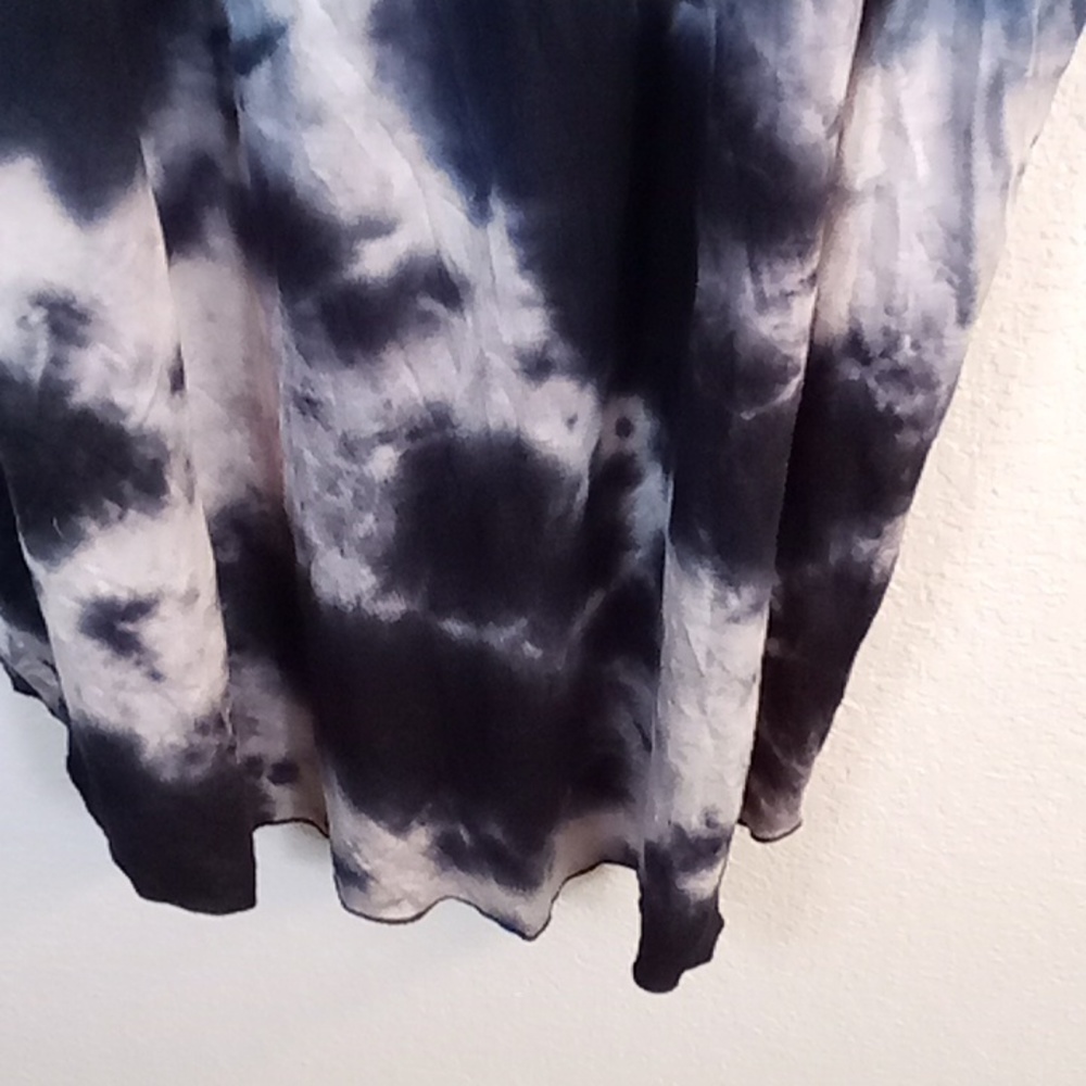 NEW Sejour Sz 3X Navy Tie Dye Round Neck Sleeveless Lounge Maxi Dress A13 X P - Picture 3 of 11